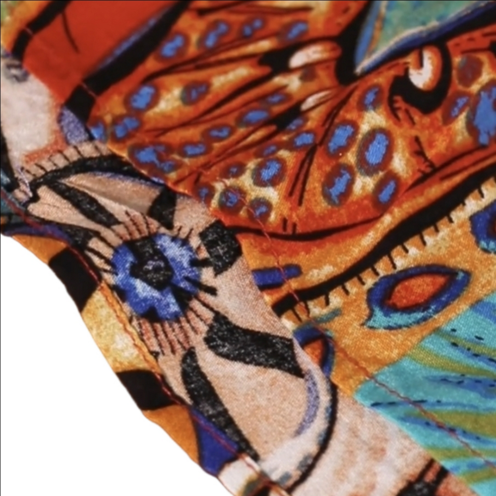 Boho Top earrings Set Bohemian Style fashion blouse Brown Red Orange Geometric - Picture 5 of 12